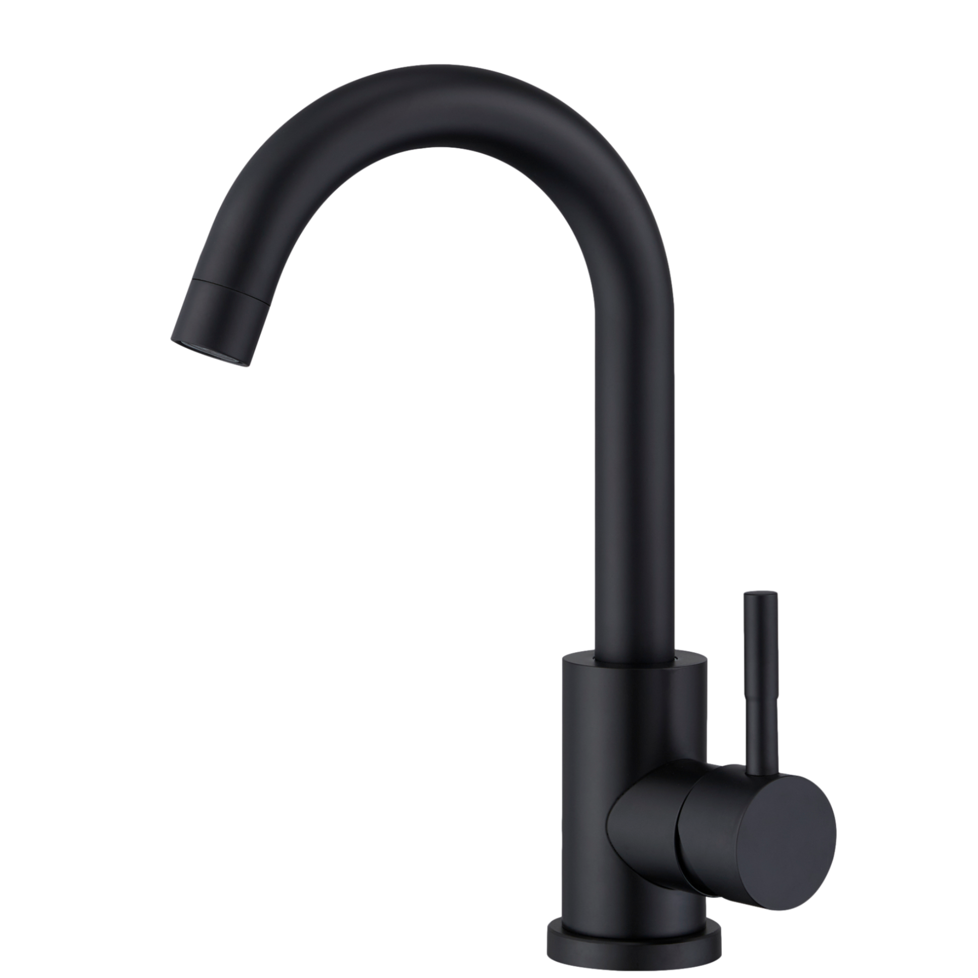 De mat zwarte badkamerkraan Hytex